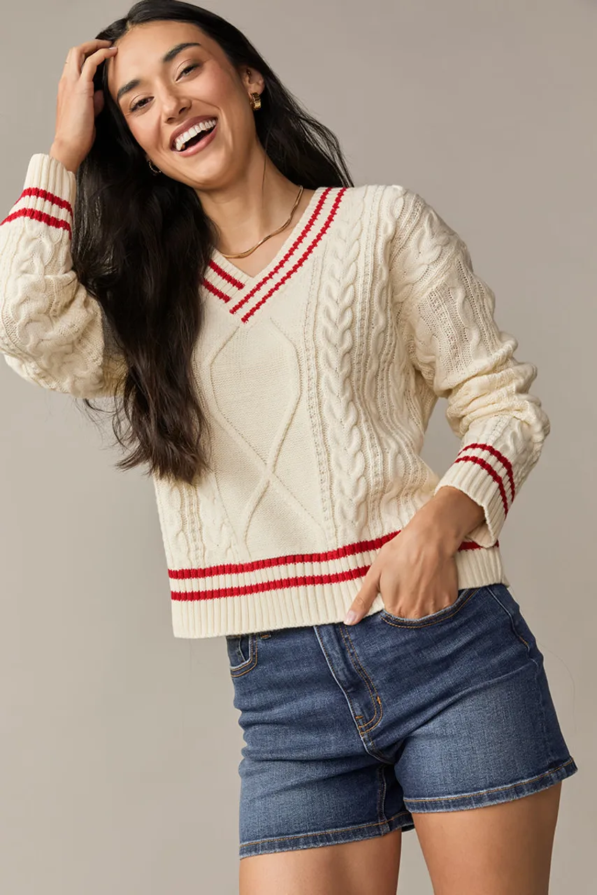 Lenore Varsity Pullover Sweater