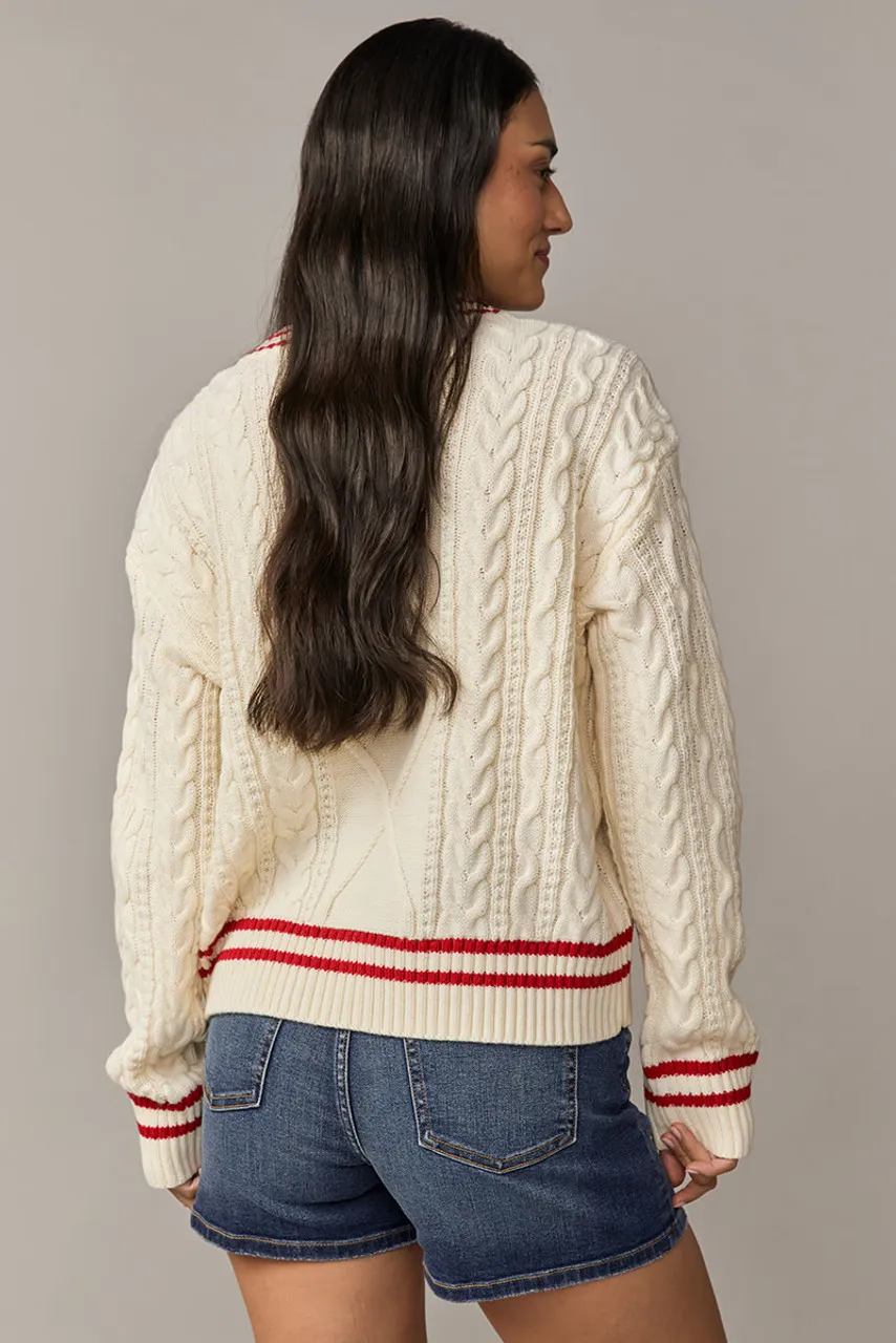 Lenore Varsity Pullover Sweater