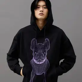 LifeWork Bulldog Mascot Hoodie Black Purple