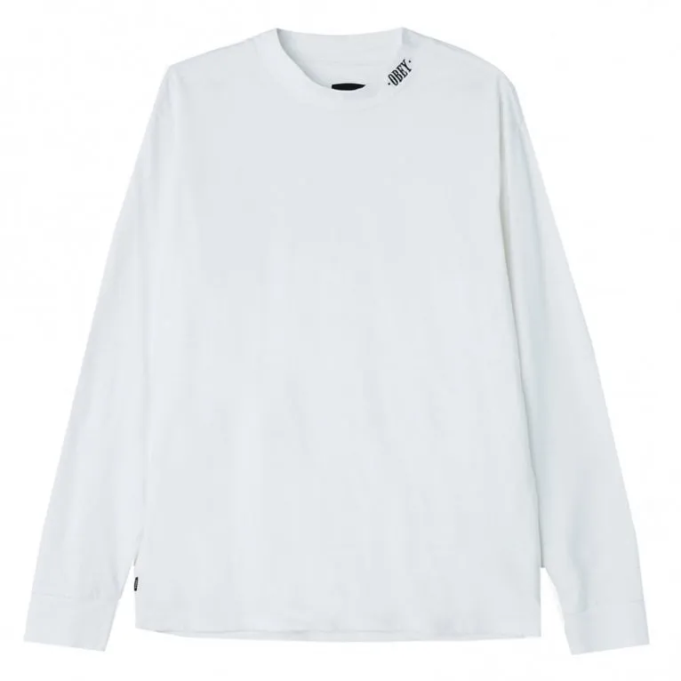 Linden Mock Neck Long Sleeve T-Shirt - White