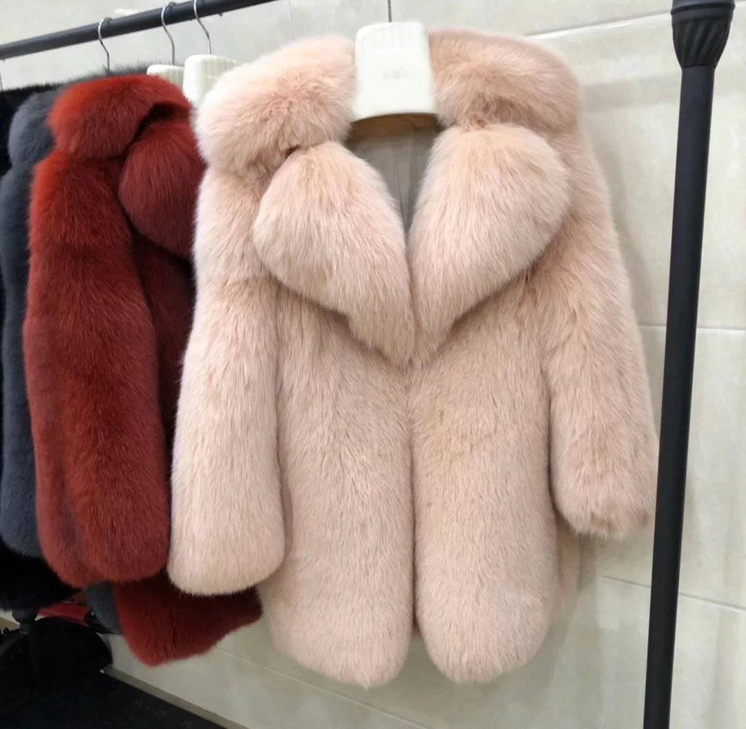 Lux Thick Fox Fur Coat