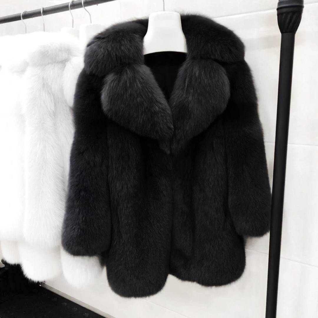 Lux Thick Fox Fur Coat