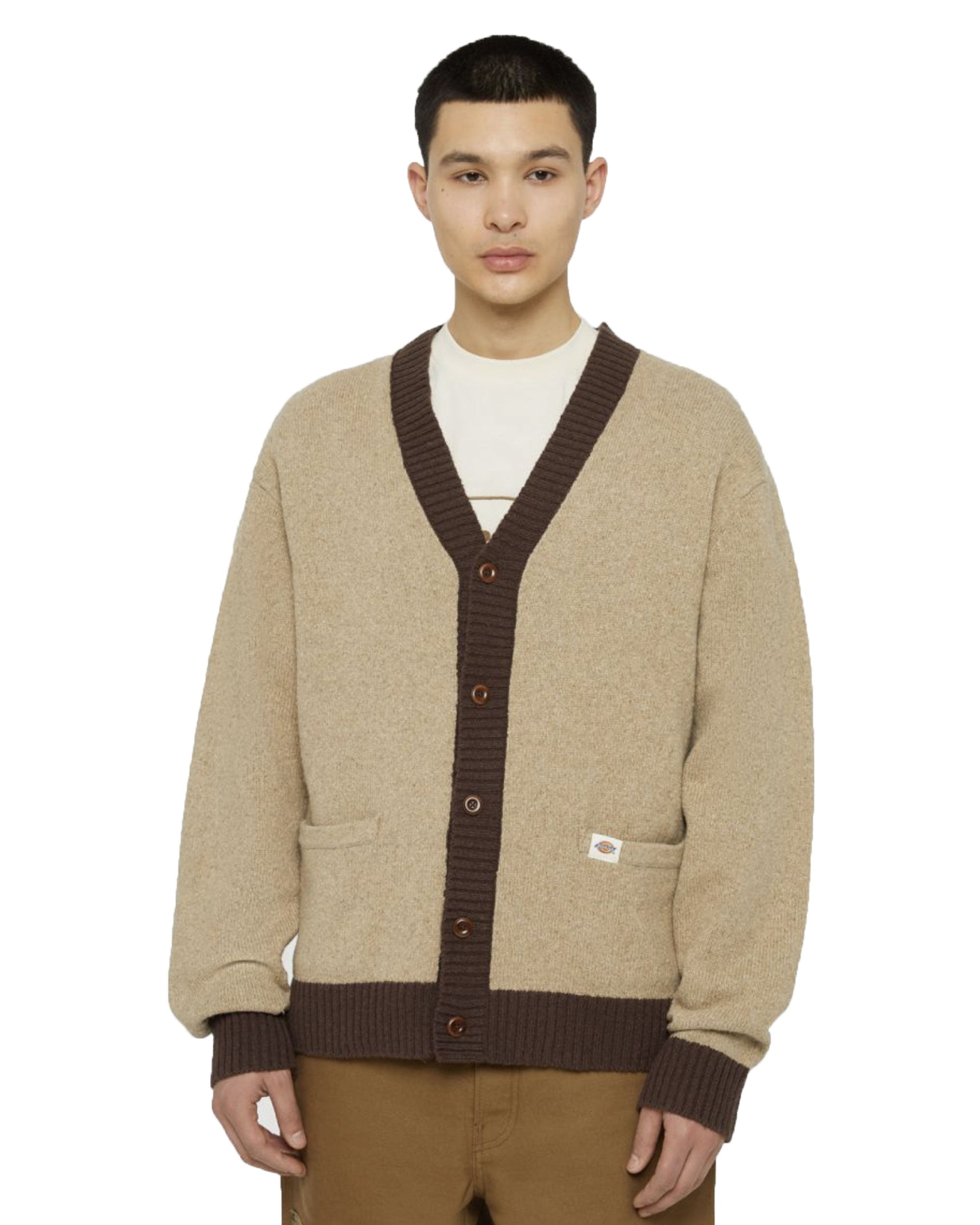 Maglione Uomo Dickies Lucas Cardigan Whitecap Grey