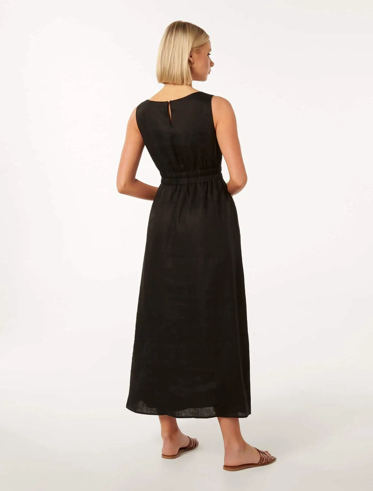 Margot Shirred Waist Midi Dress