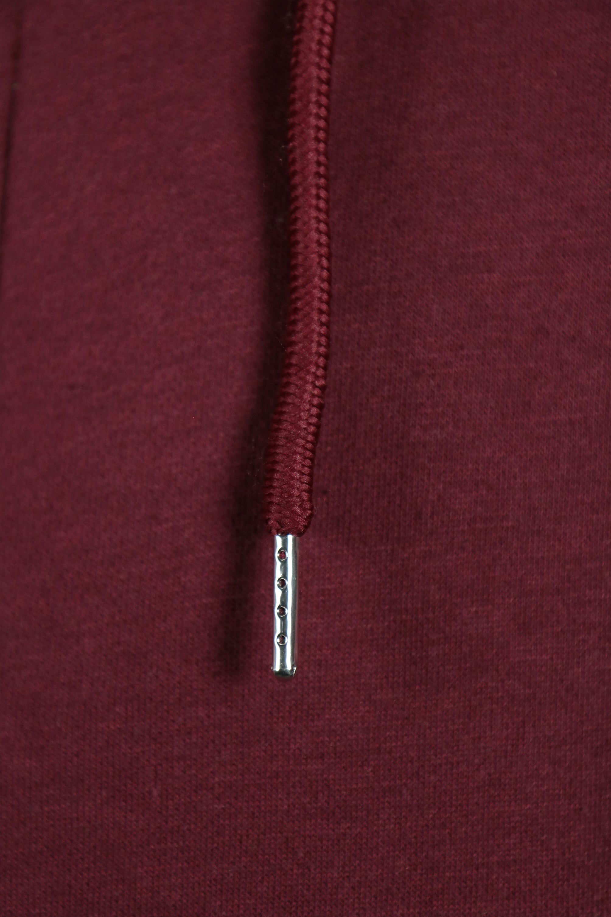 Maroon Unbasic Fleece Stash Pocket Sunset Park Tapered Zipper Hoodie | Fleece Dark Red Hoodie