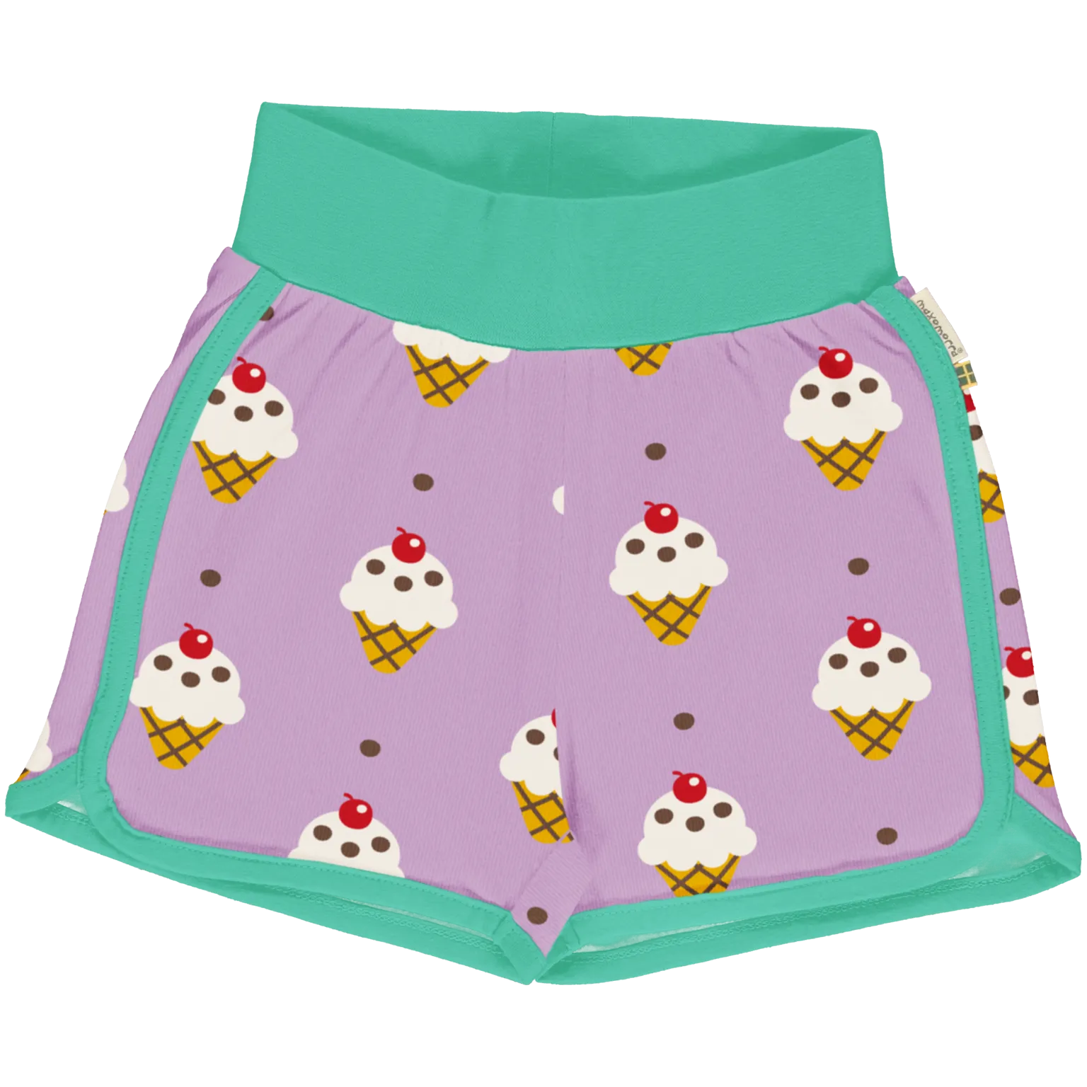 Maxomorra Ice Cream Organic Cotton Jersey Runner Shorts