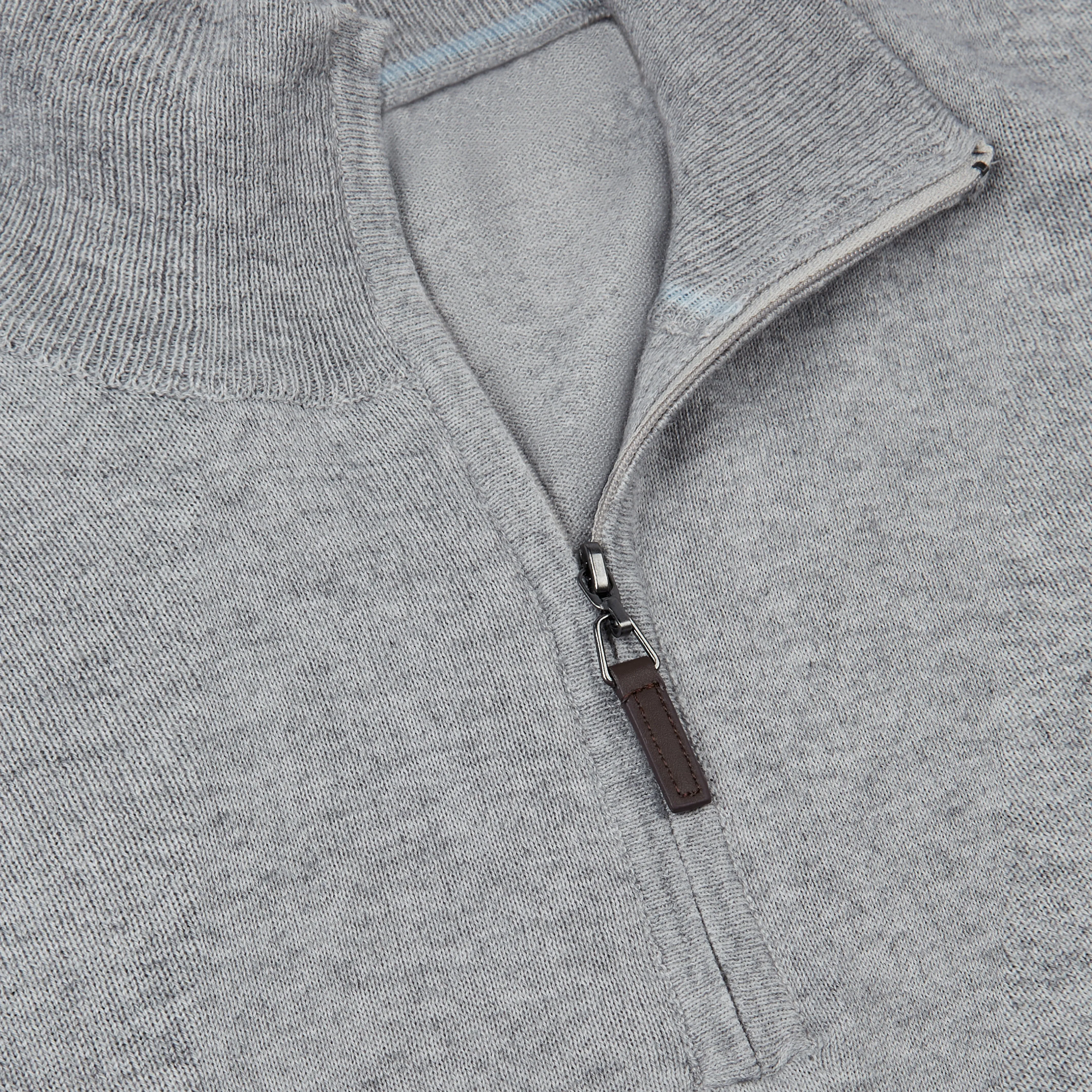 Melange Quarter Zip Pullover Sweater