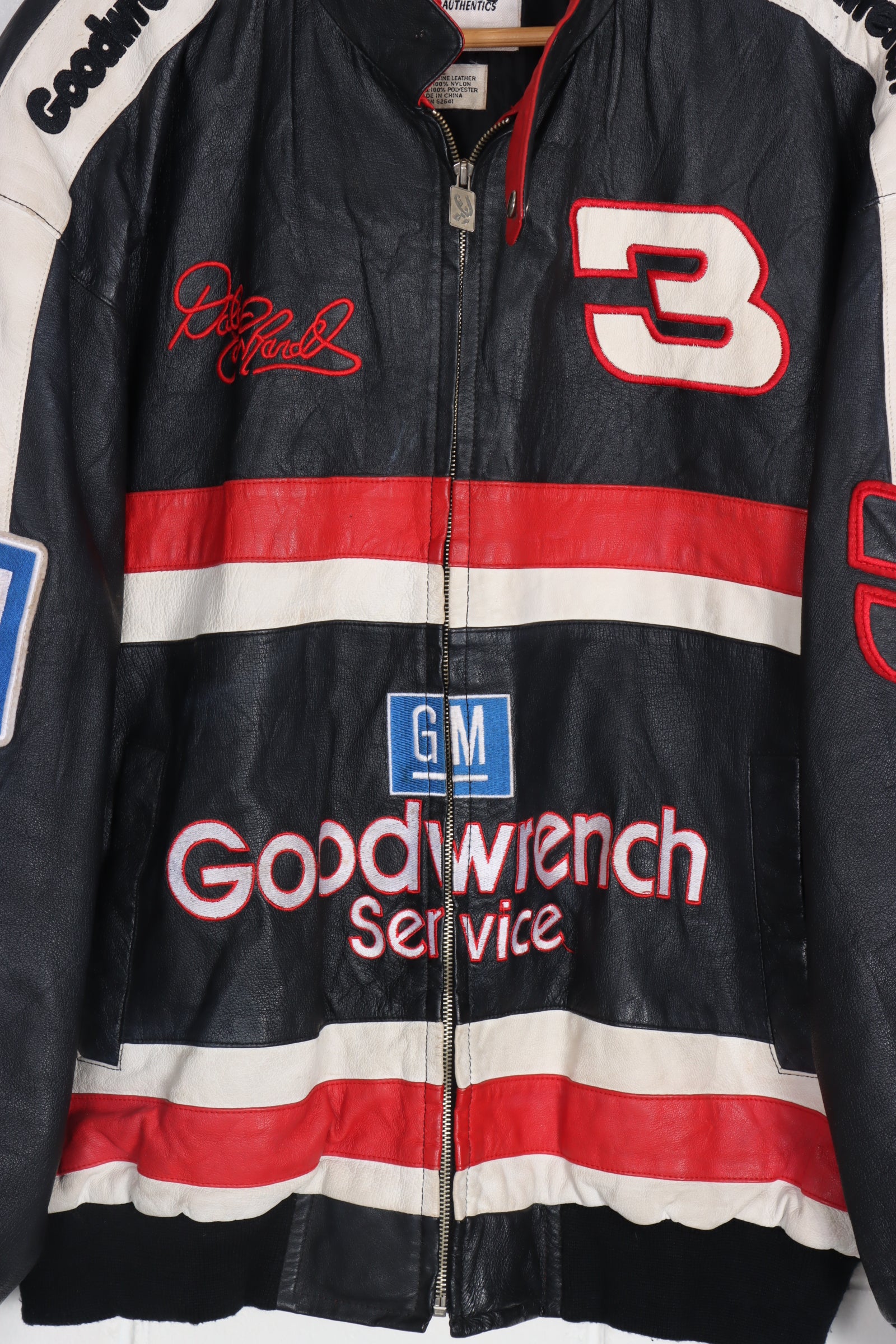 NASCAR Dale Earnhardt #3 Goodwrench Service Leather Racing Jacket (XL-XXL)