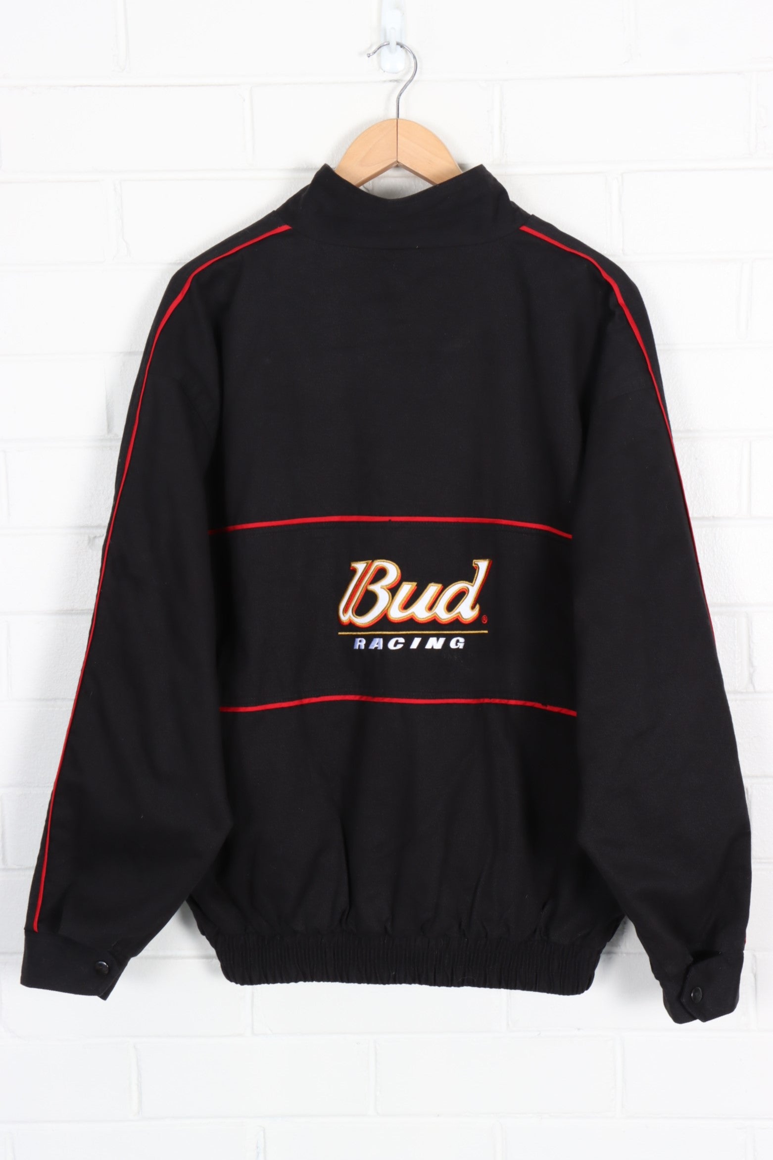 NASCAR Dale Earnhardt Jr Budweiser Embroidered Racing Jacket (L-XL)