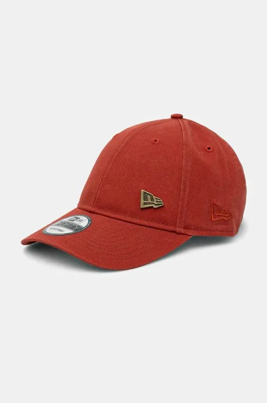 New Era cotton baseball cap PIN 9FORTY® red color smooth 60565471