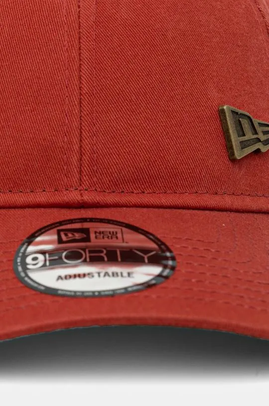 New Era cotton baseball cap PIN 9FORTY® red color smooth 60565471