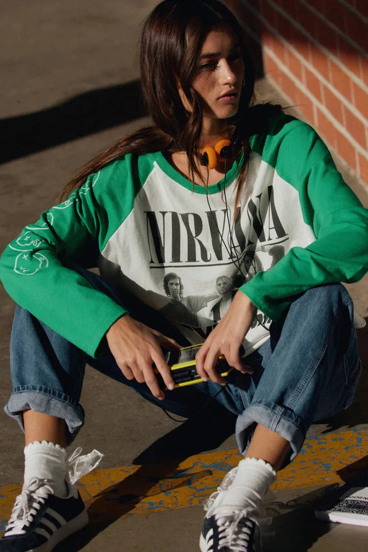 Nirvana Nevermind Crop Longsleeve Raglan