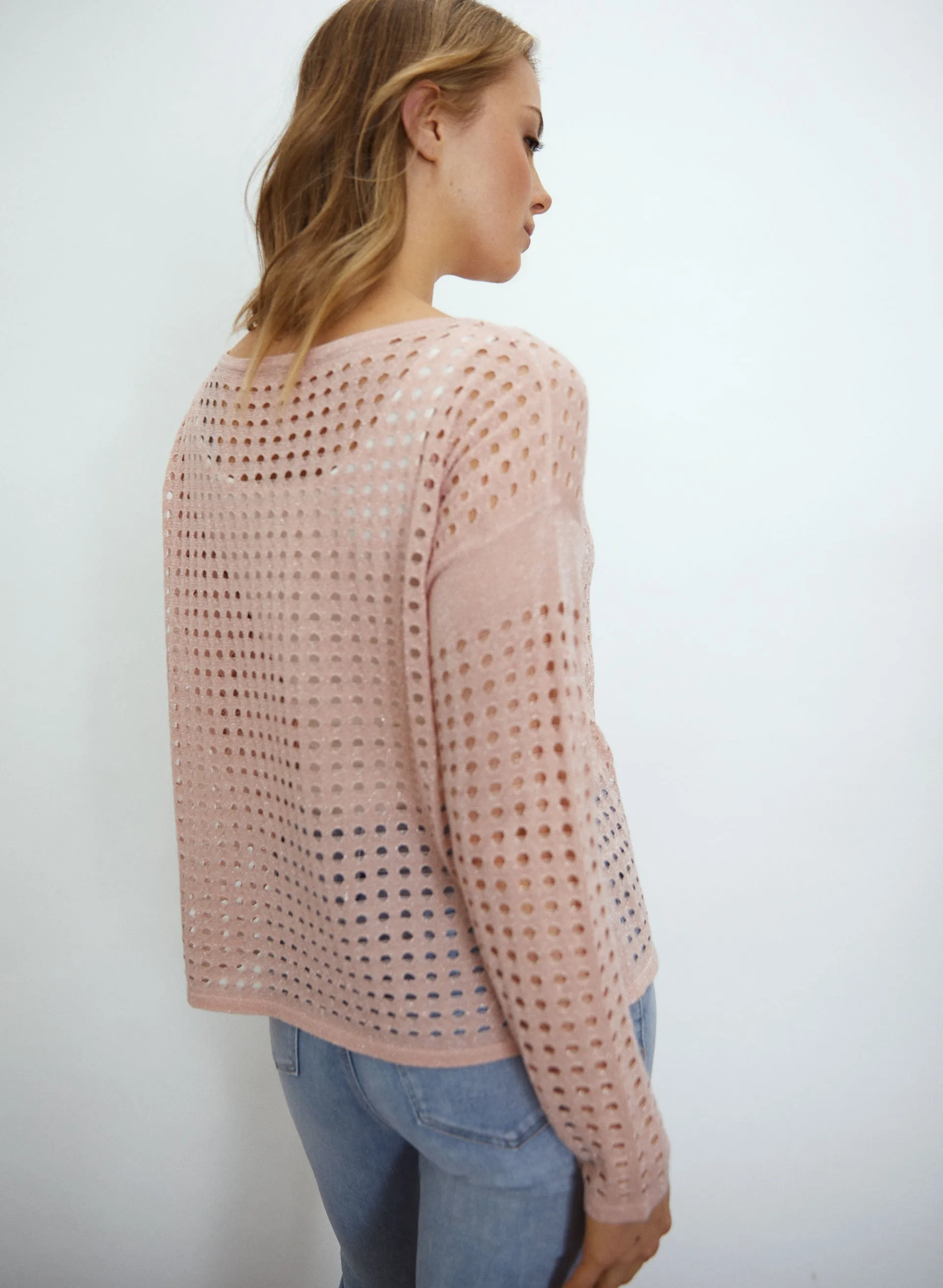 Open Stitch Pullover Sweater