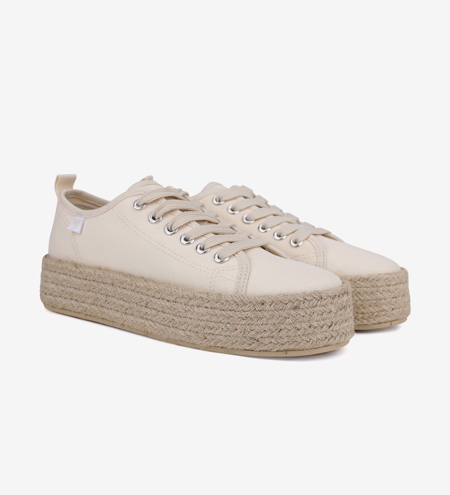 Pitas lace-up 4cm platform espadrille sneakers