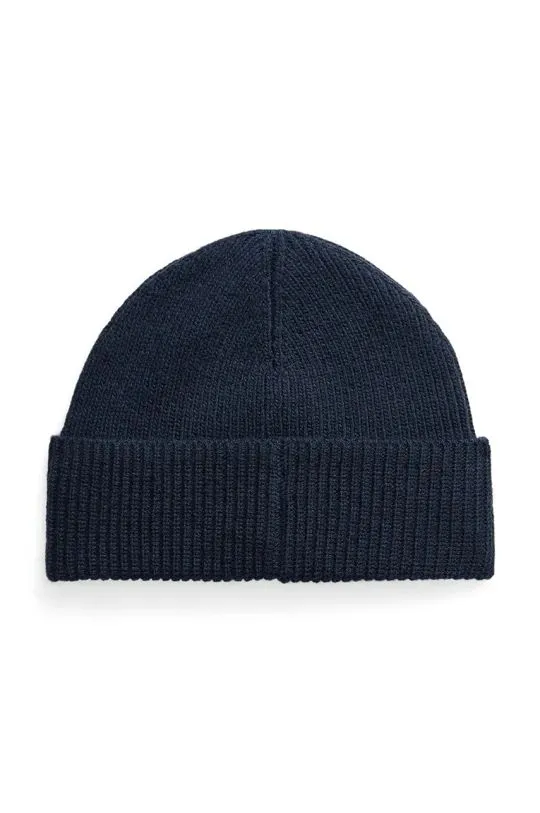 Polo Ralph Lauren wool blend beanie navy blue color thick knit 449959381