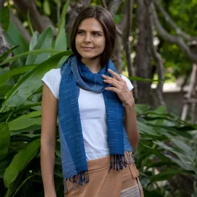 Premium Organic Cotton Indigo Scarf | Hippie-Pants.com