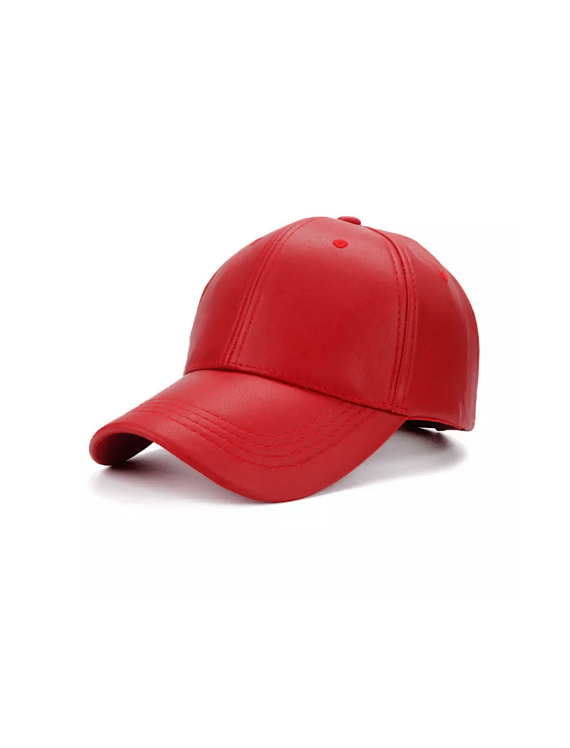 PU Leather Adjustable SnapBack Closure Cap