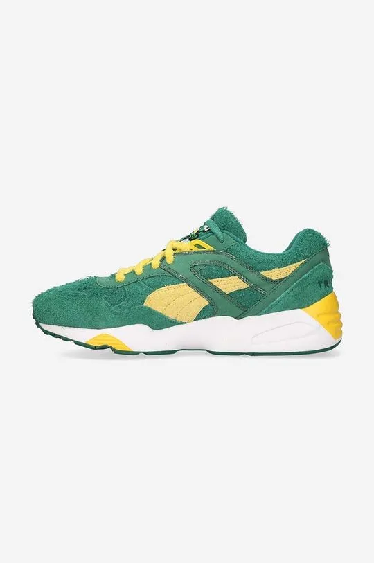 Puma leather sneakers R698 Super green color