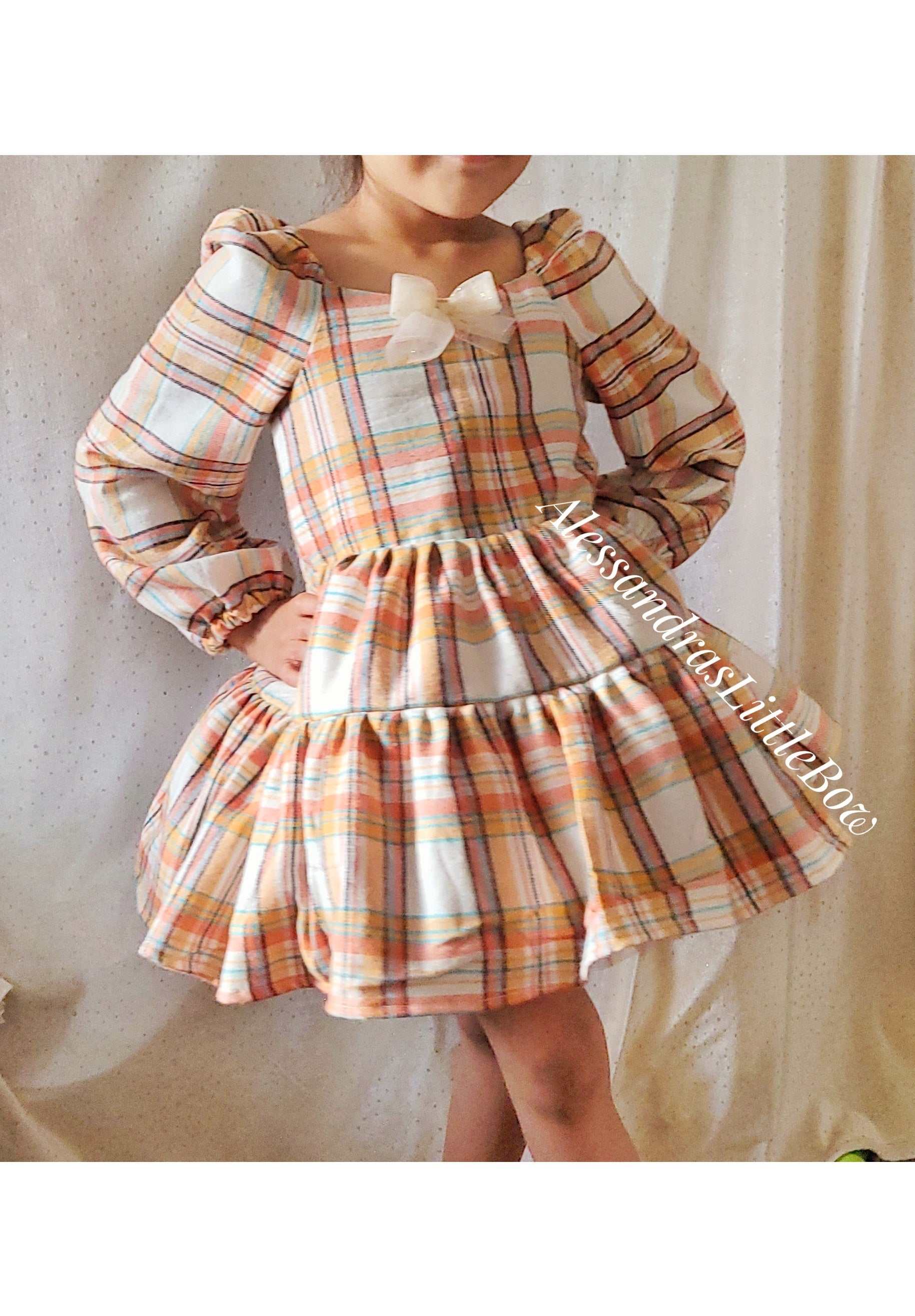 Pumpkin Spice Plaid Fashion dress