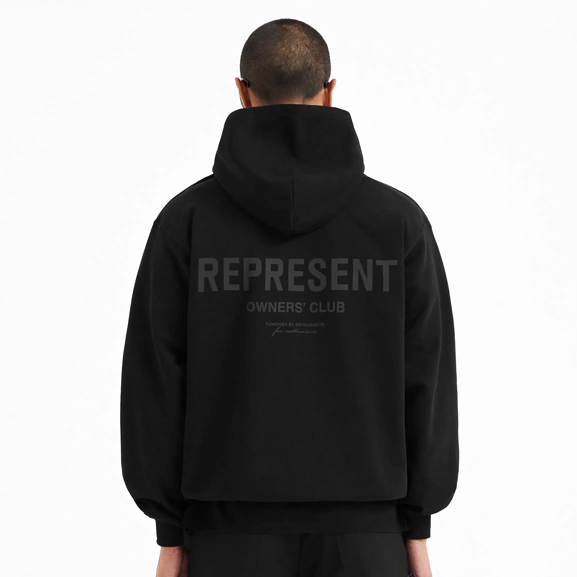 Represent Owners Club Logo Hoodie Black Reflective