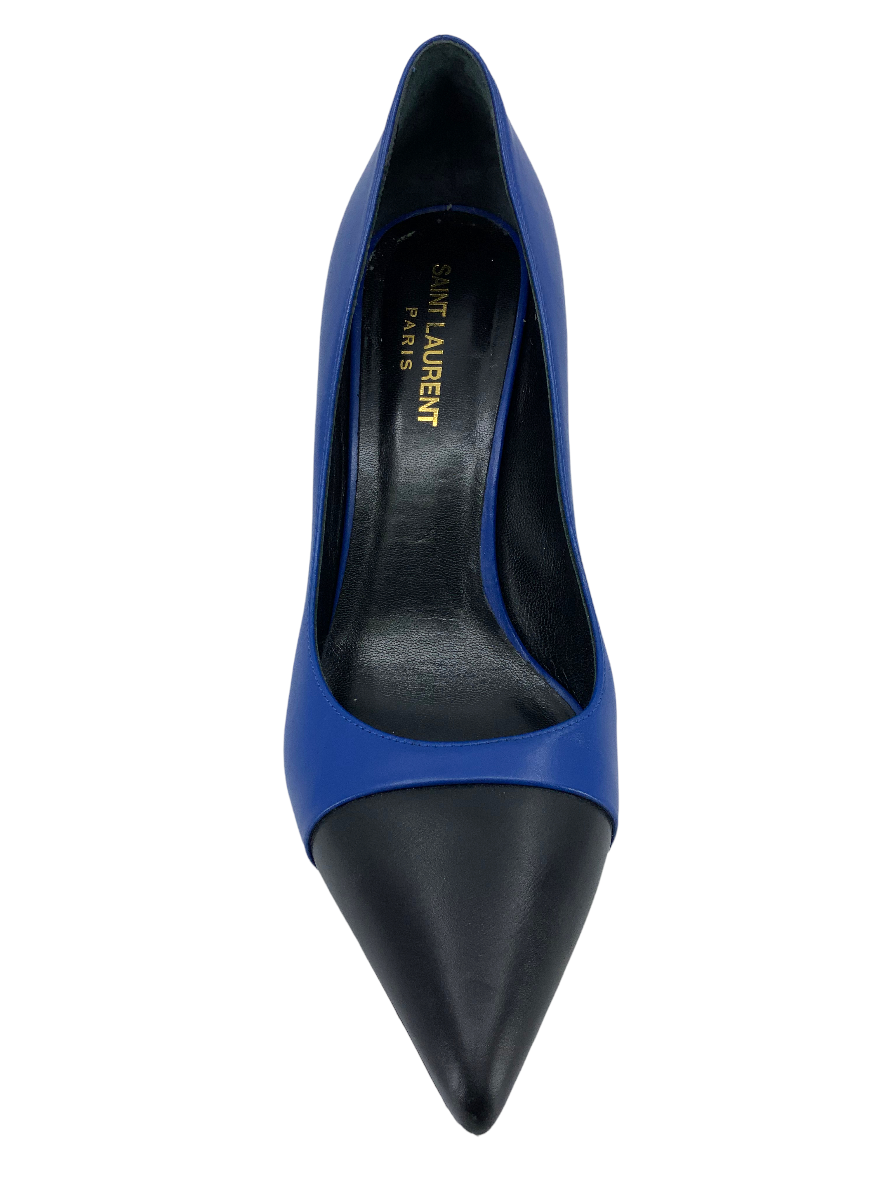 Saint Laurent Bi-Color Cap Toe Pumps Size 8