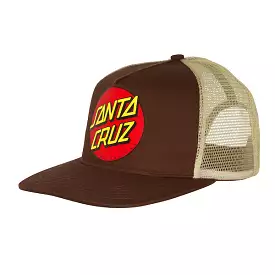 Santa Cruz Classic Dot Trucker Hat - Tan/Brown