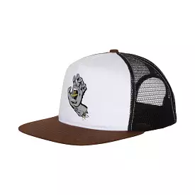 Santa Cruz Screaming Hand Trucker Hat - White/Brown/Black