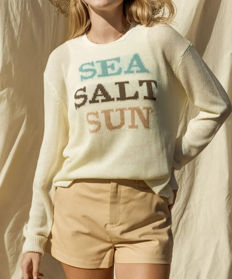 Sea Salt Sun Sweater Top - White