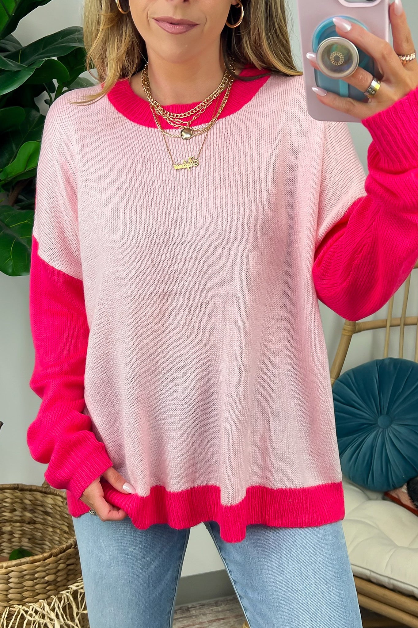 Starlis Color Block Oversized Sweater