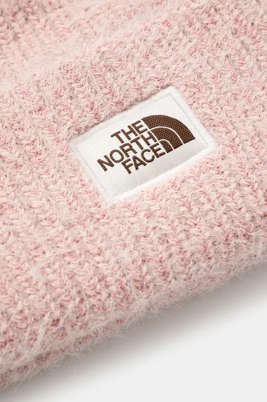 The North Face beanie Salty Bae Lined Beanie pink color thick knit NF0A7WJLLK61