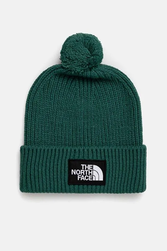 The North Face beanie TNF Logo Box Pom Beanie green color NF0A3FN3NL11