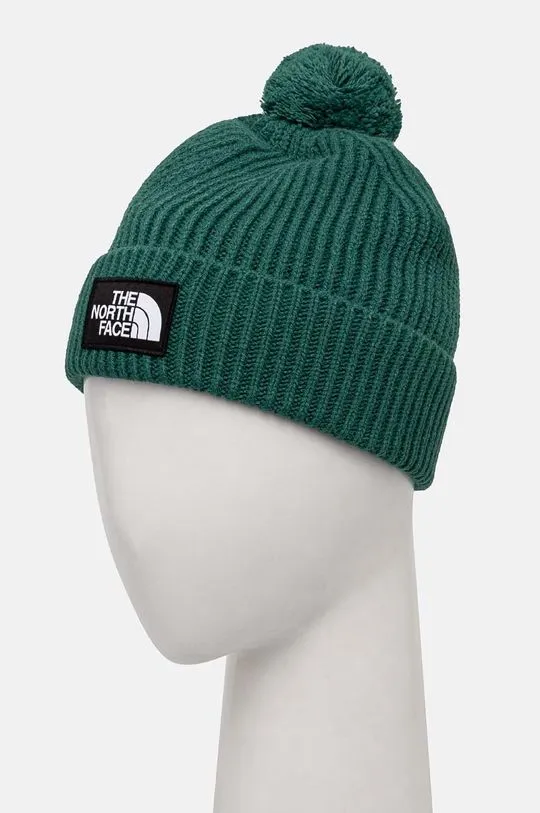 The North Face beanie TNF Logo Box Pom Beanie green color NF0A3FN3NL11