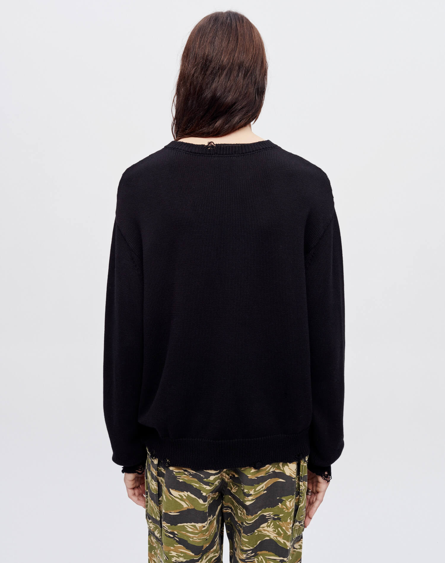 Thrashed Sweater - Black