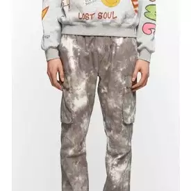 TIE DYE CARGO CAMO PANTS