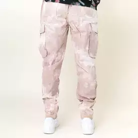 TIE DYE CARGO PANTS RED/DESERT