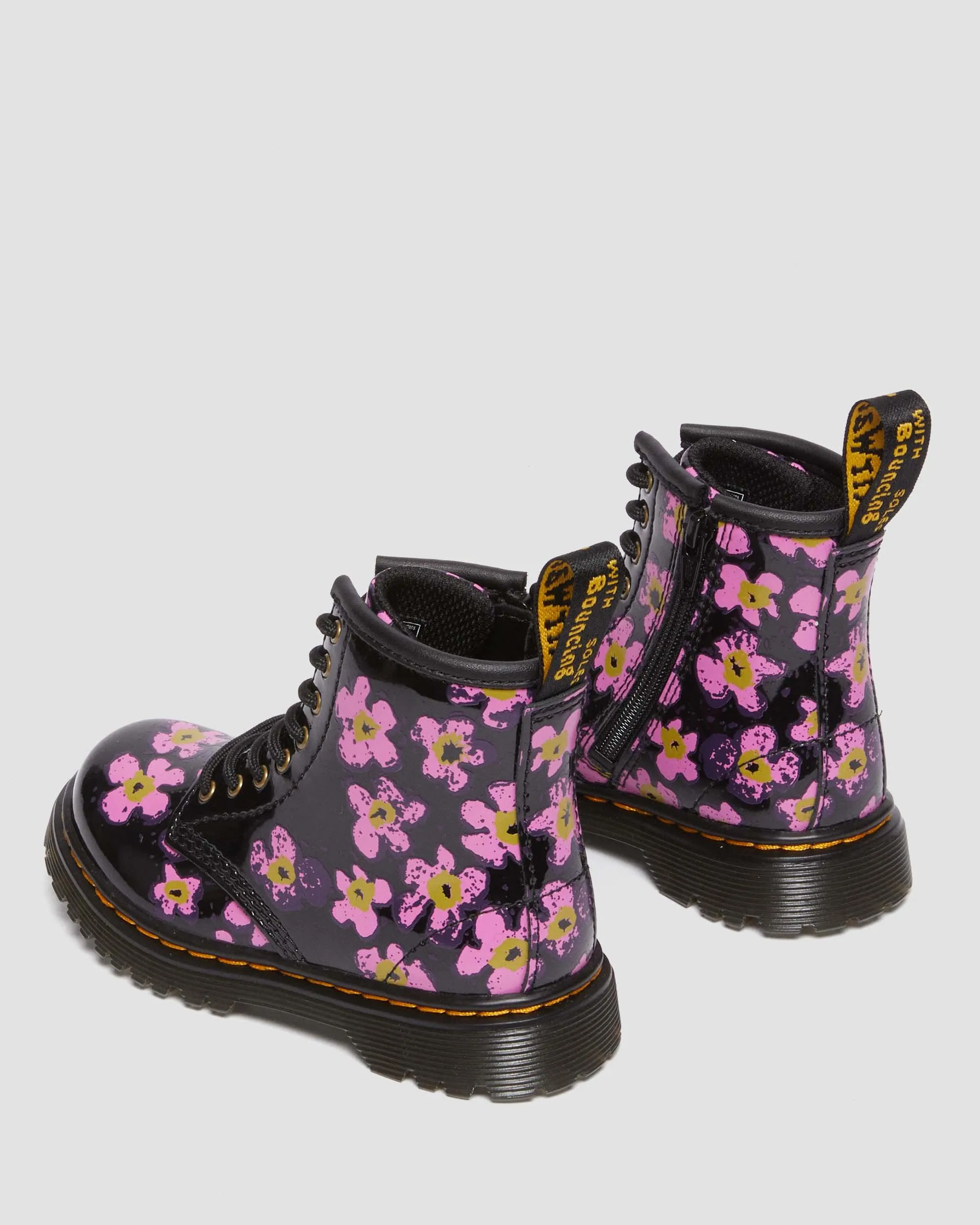 Toddler 1460 Floral Patent Boots