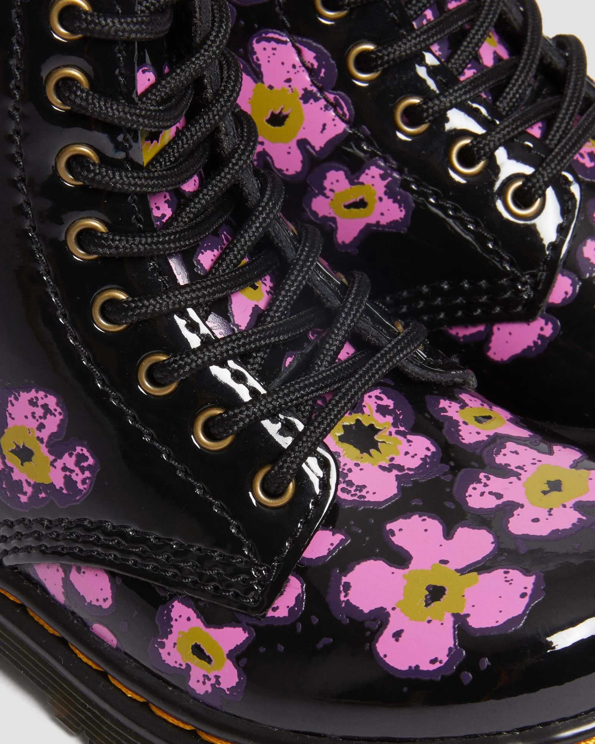 Toddler 1460 Floral Patent Boots