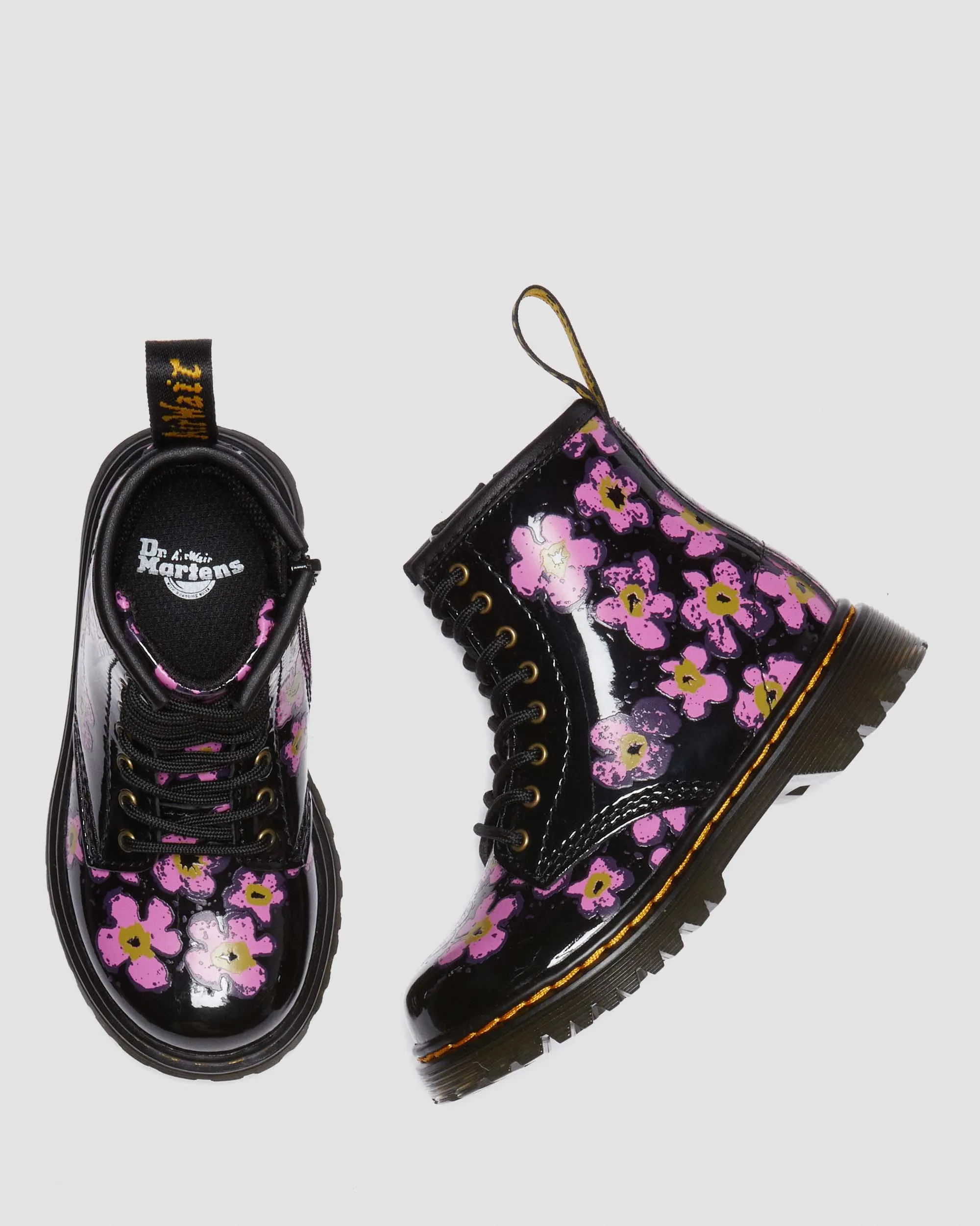 Toddler 1460 Floral Patent Boots