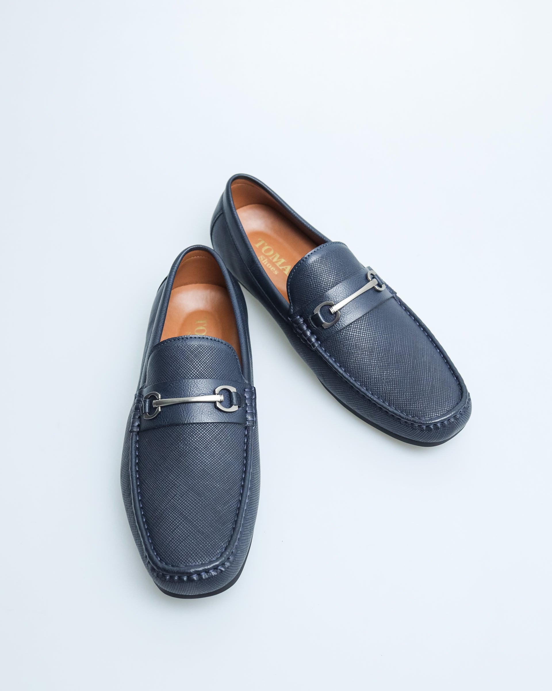 Tomaz C479 Men's Buckle Moccasins (Navy)