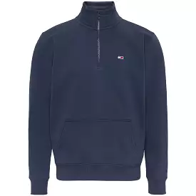 Tommy Jeans Mock Neck Zip Sweat - Navy