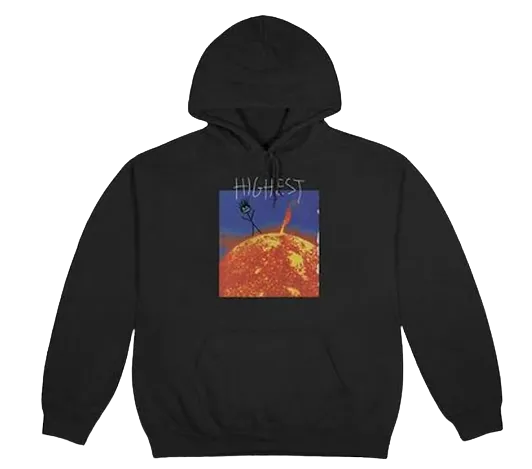 TRAVIS SCOTT Highest In The Room Sun Hoodie Black