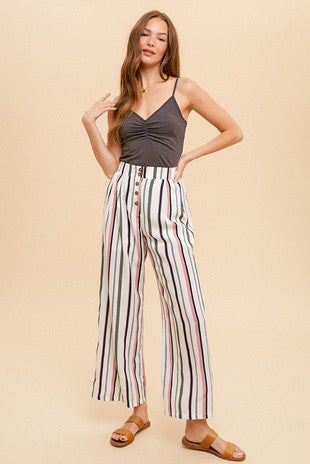 Turner Wide Leg Stripe Pant