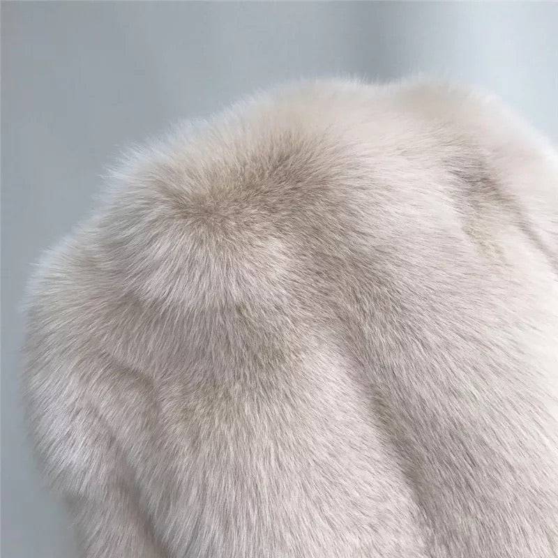 Ultra Plush Mid Length Fox Fur Coat