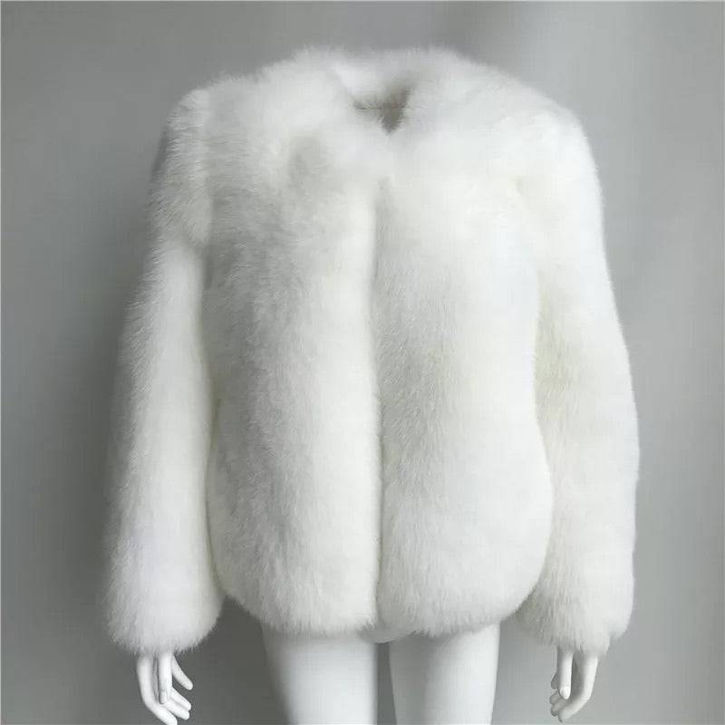 Ultra Plush Mid Length Fox Fur Coat