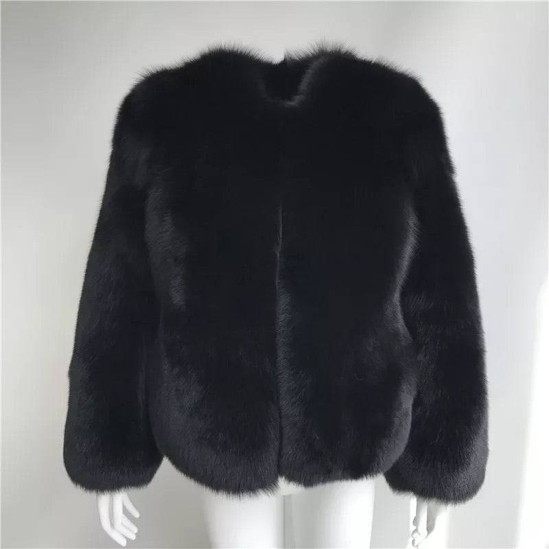 Ultra Plush Mid Length Fox Fur Coat