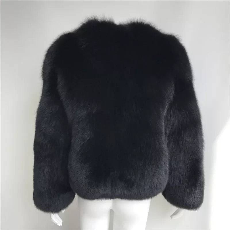 Ultra Plush Mid Length Fox Fur Coat