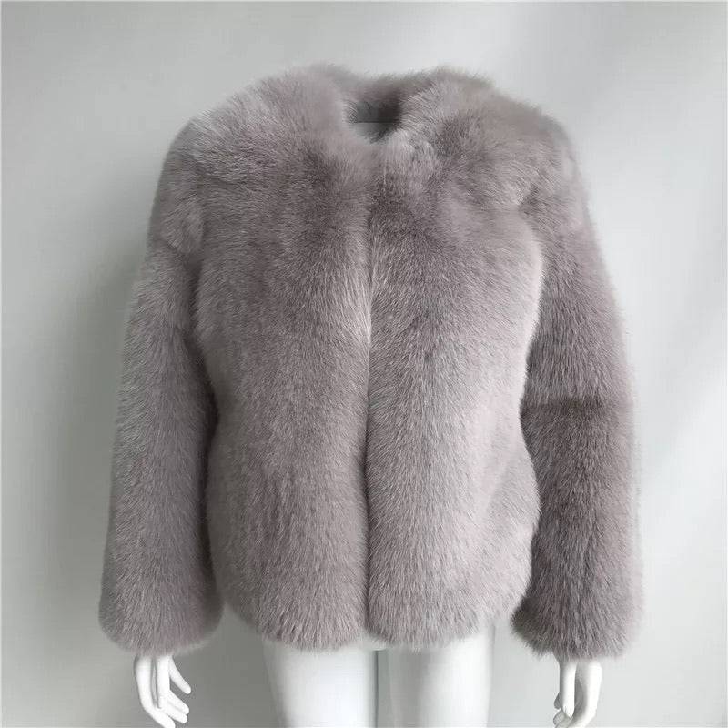 Ultra Plush Mid Length Fox Fur Coat