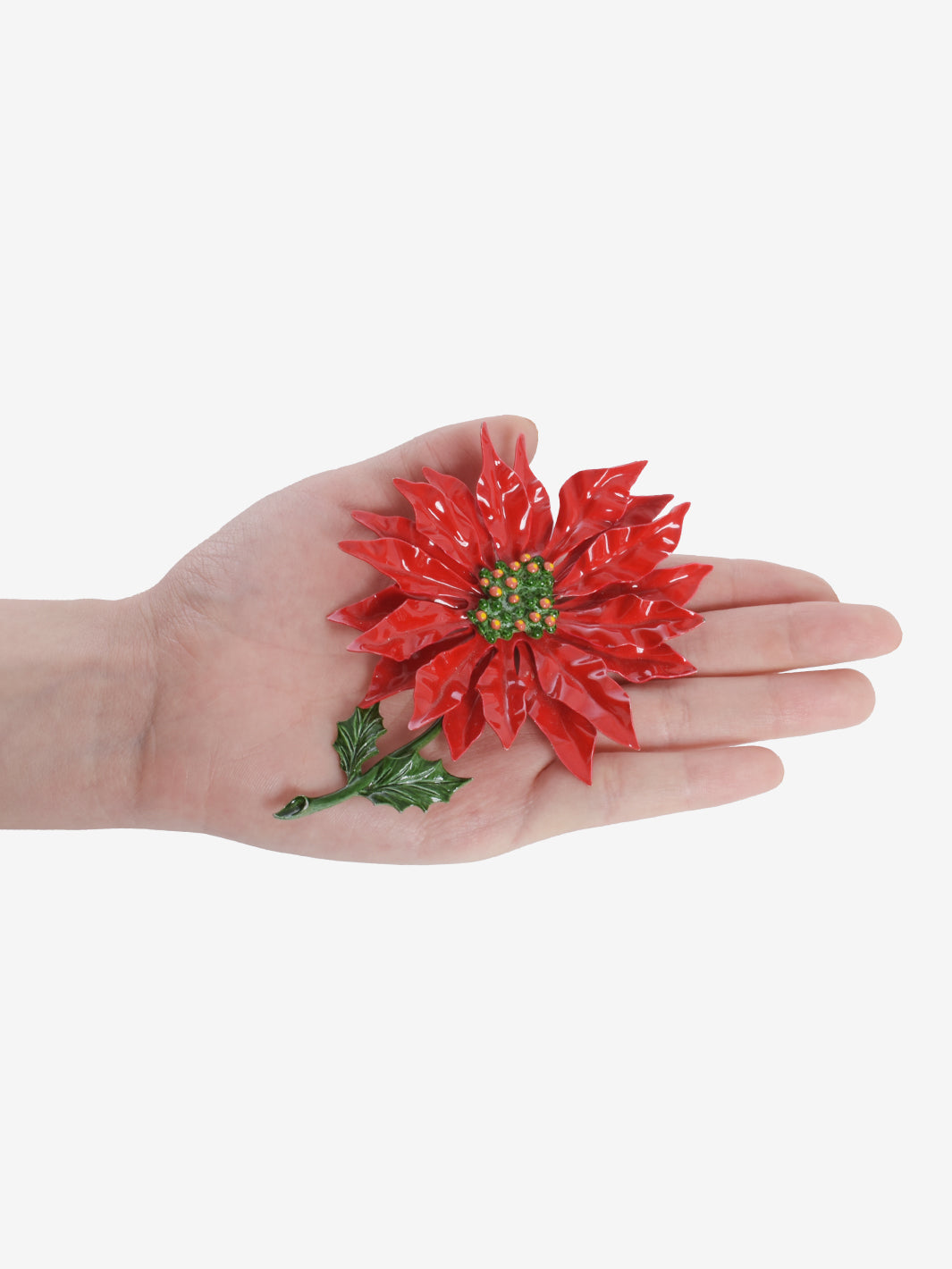 Vintage Big Christmas Flower Brooch