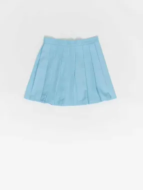 Vintage tennis skirt, blue pleated – Small