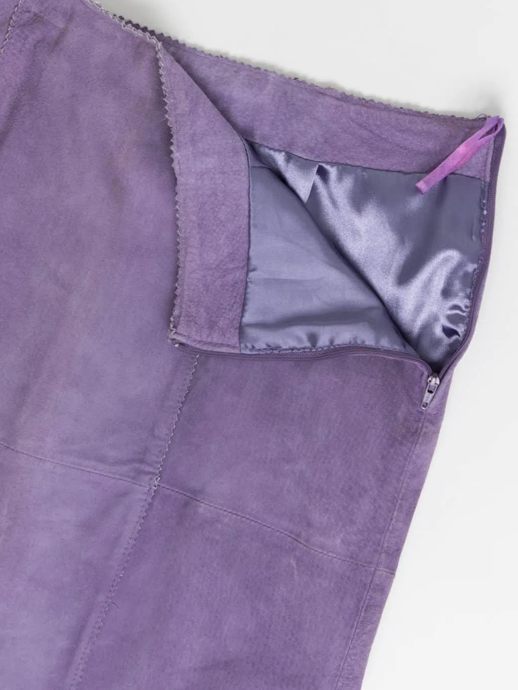 Vintage Y2K lilac suede skirt – Medium